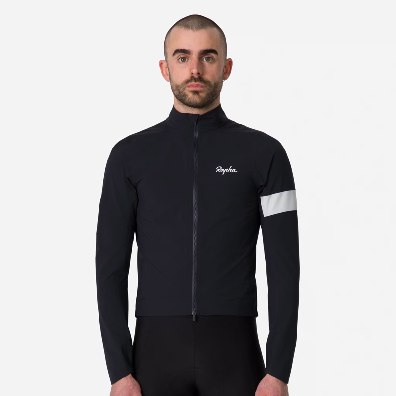 Rapha Men's Core Rain Jacket in Black and White-2