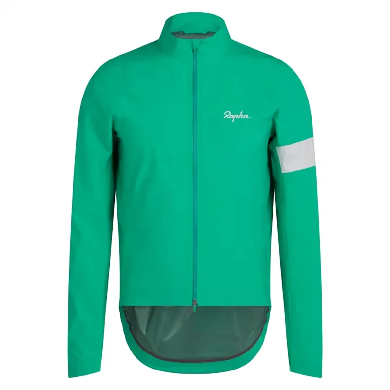 Rapha Men's Core Rain Jacket III in  Fresh Green and White
