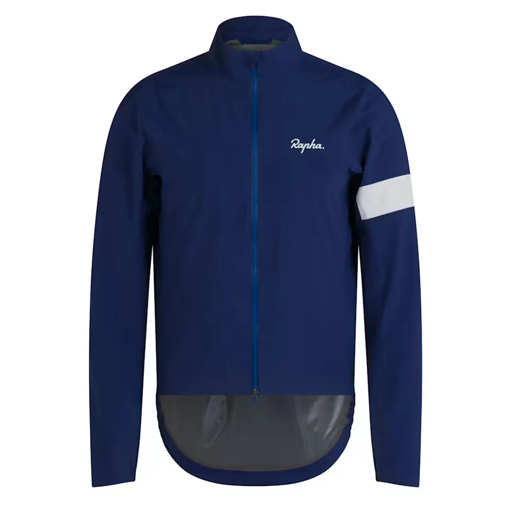 Team Cycles Rapha Mens Core Rain Jacket in Navy and White | Interest FREE Finance & Online Refund Policy.