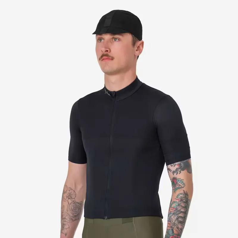 Rapha Mens Brevet Element Jersey in Black and Grey-2