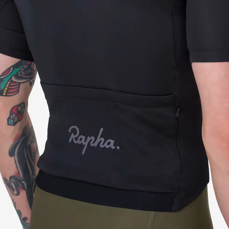Rapha Mens Brevet Element Jersey in Black and Grey-3
