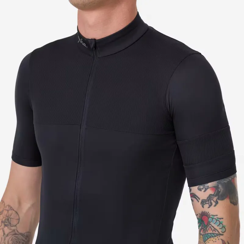 Rapha Mens Brevet Element Jersey in Black and Grey-4