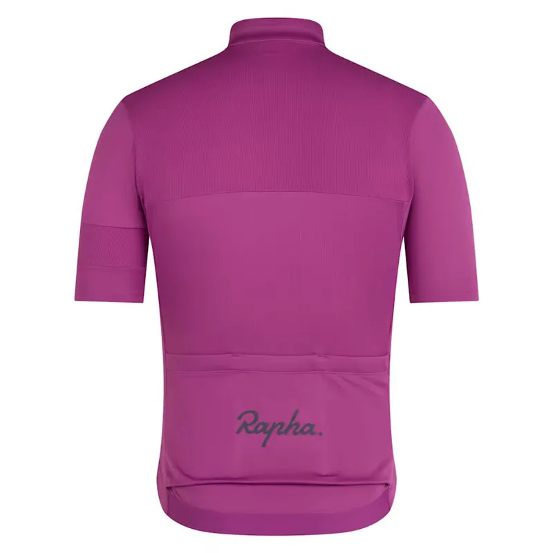 Rapha Mens Brevet Element Jersey in Amethyst and Dark Navy-1
