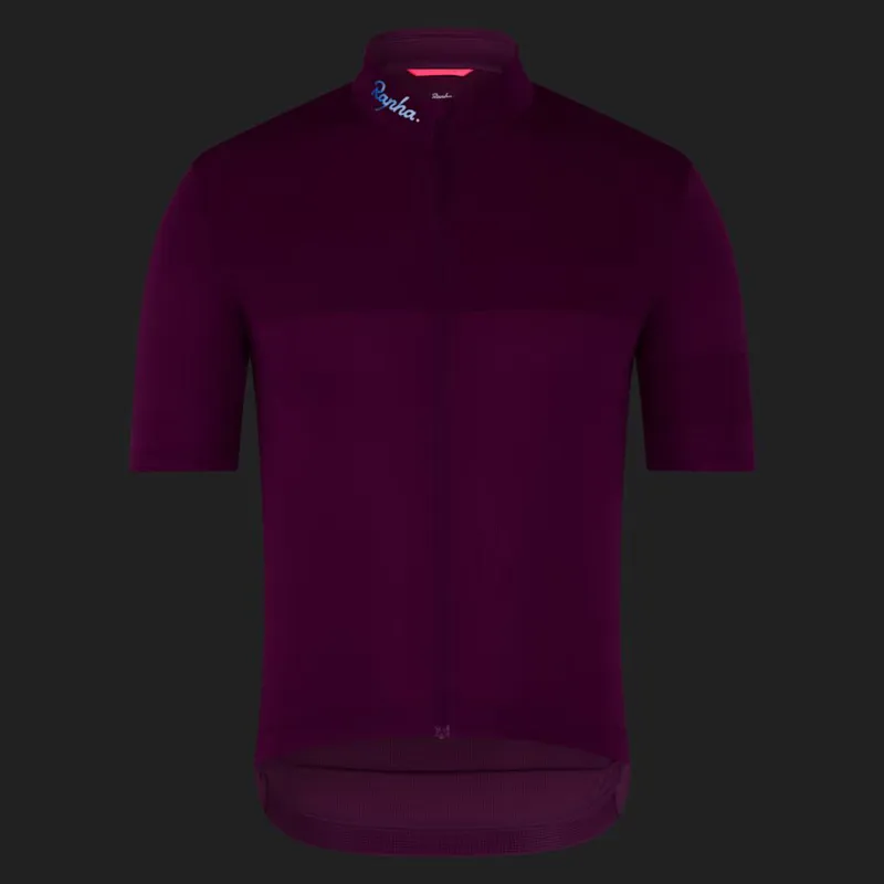 Rapha Mens Brevet Element Jersey in Amethyst and Dark Navy-2