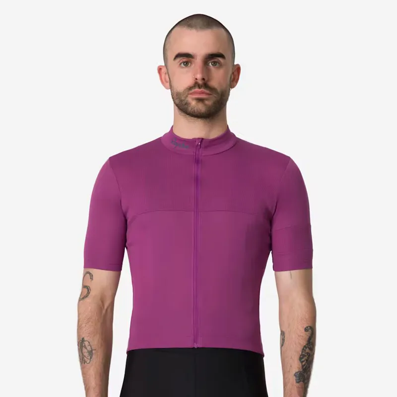 Rapha Mens Brevet Element Jersey in Amethyst and Dark Navy-4