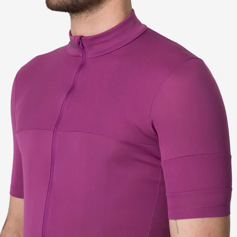 Rapha Mens Brevet Element Jersey in Amethyst and Dark Navy-6