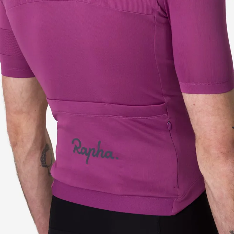 Rapha Mens Brevet Element Jersey in Amethyst and Dark Navy-7