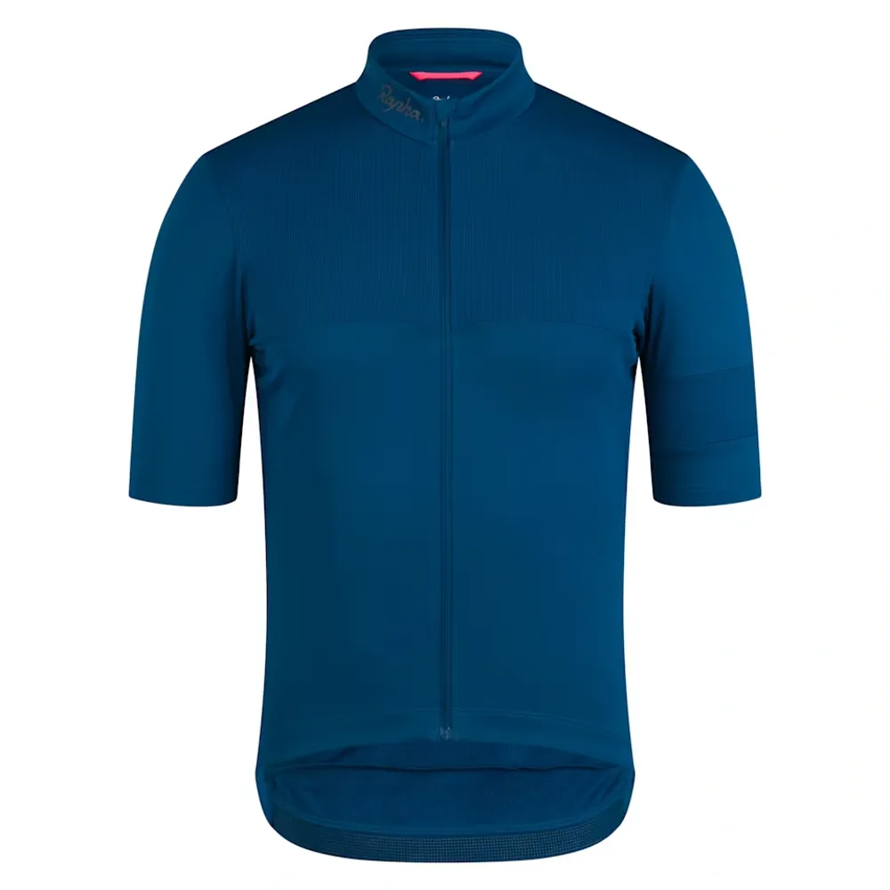 Team Cycles Rapha Men's Brevet Element Jersey in Jewelled Blue and Dark Navy | Interest FREE Finance & Online Refund Policy.