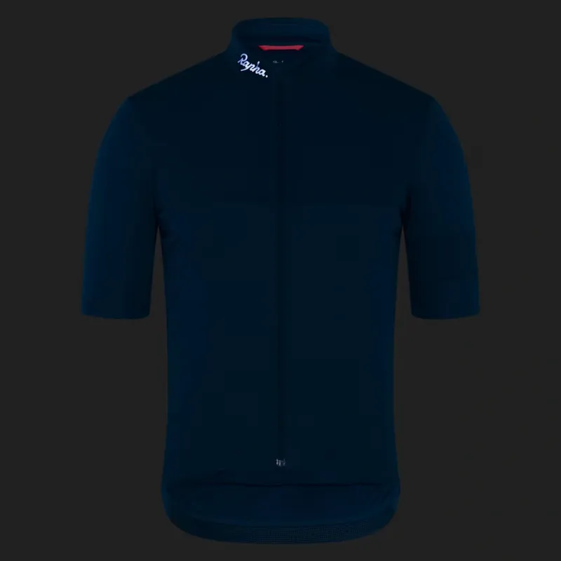 Rapha Men's Brevet Element Jersey in Jewelled Blue and Dark Navy-2