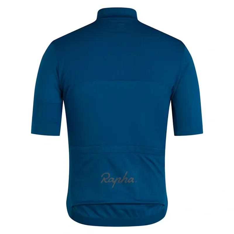 Rapha Men's Brevet Element Jersey in Jewelled Blue and Dark Navy-1