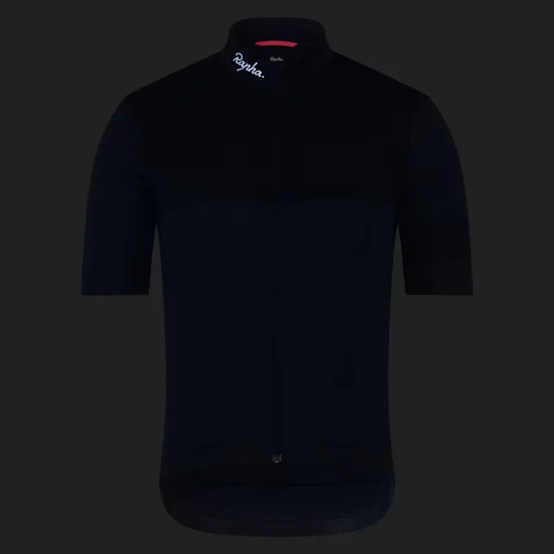 Rapha Mens Brevet Element Jersey in Dark Navy and White-3