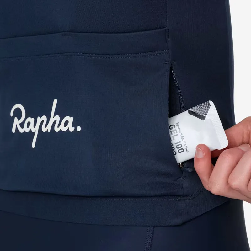 Rapha Mens Brevet Element Jersey in Dark Navy and White-6