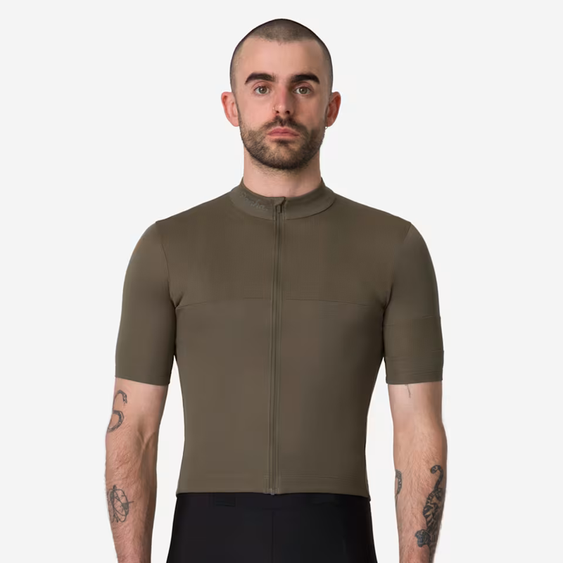 Rapha Men's Brevet Element Jersey in Green and Dark Green-2