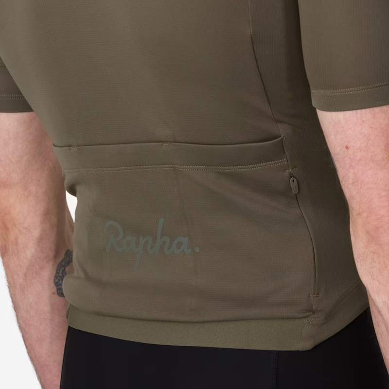 Rapha Men's Brevet Element Jersey in Green and Dark Green-5
