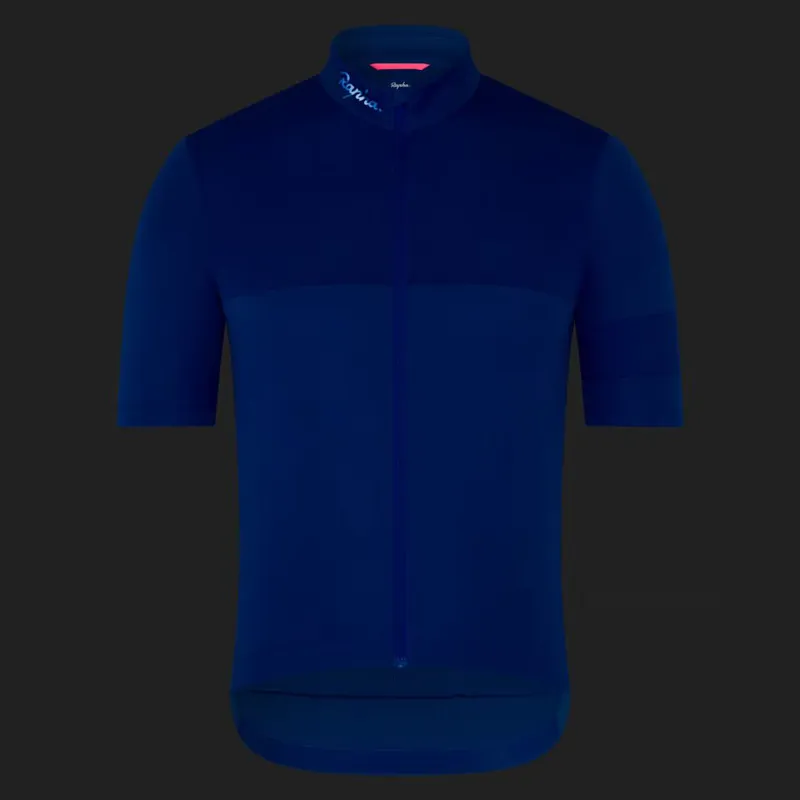 Rapha Mens Brevet Element Jersey in Cobalt and Dark Navy-2