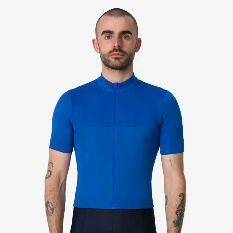 Rapha Mens Brevet Element Jersey in Cobalt and Dark Navy-4