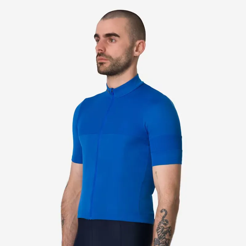Rapha Mens Brevet Element Jersey in Cobalt and Dark Navy-5