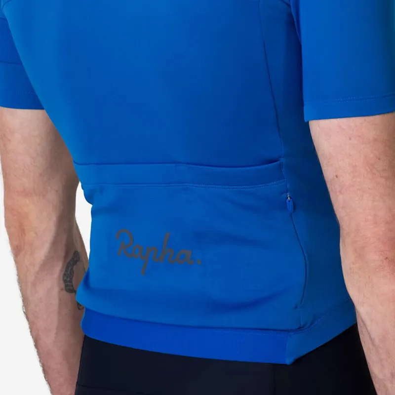 Rapha Mens Brevet Element Jersey in Cobalt and Dark Navy-7