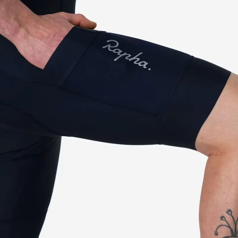 Rapha Mens Brevet Element Bib Shorts in Dark Navy-4