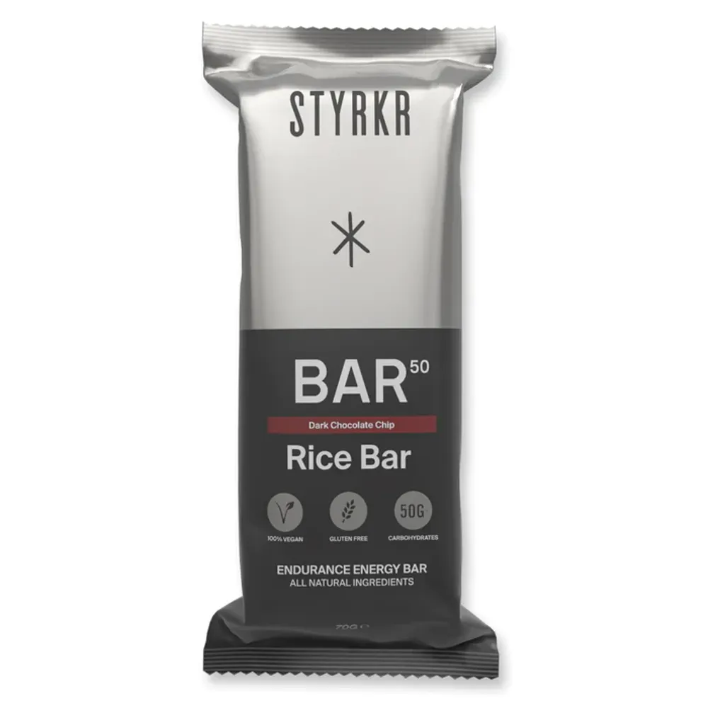 Team Cycles Styrkr STYRKR BAR50 Dark Chocolate Chip Energy Bar | Interest FREE Finance & Online Refund Policy.