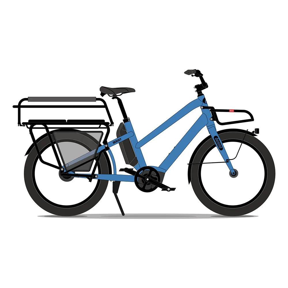 Team Cycles Benno Bikes Boost CX EVO 5 Easy-On Family Kit 500Wh Electric Cargo Bike in Machine Blue | Interest FREE Finance & Online Refund Policy.