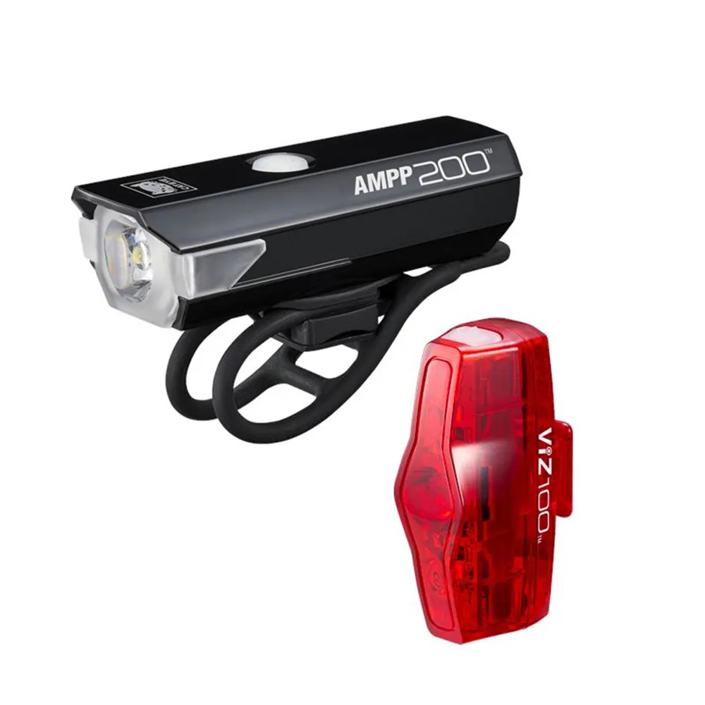 Team Cycles Cateye CatEye AMPP 200 and VIZ 100 Bike Light Set | Interest FREE Finance & Online Refund Policy.