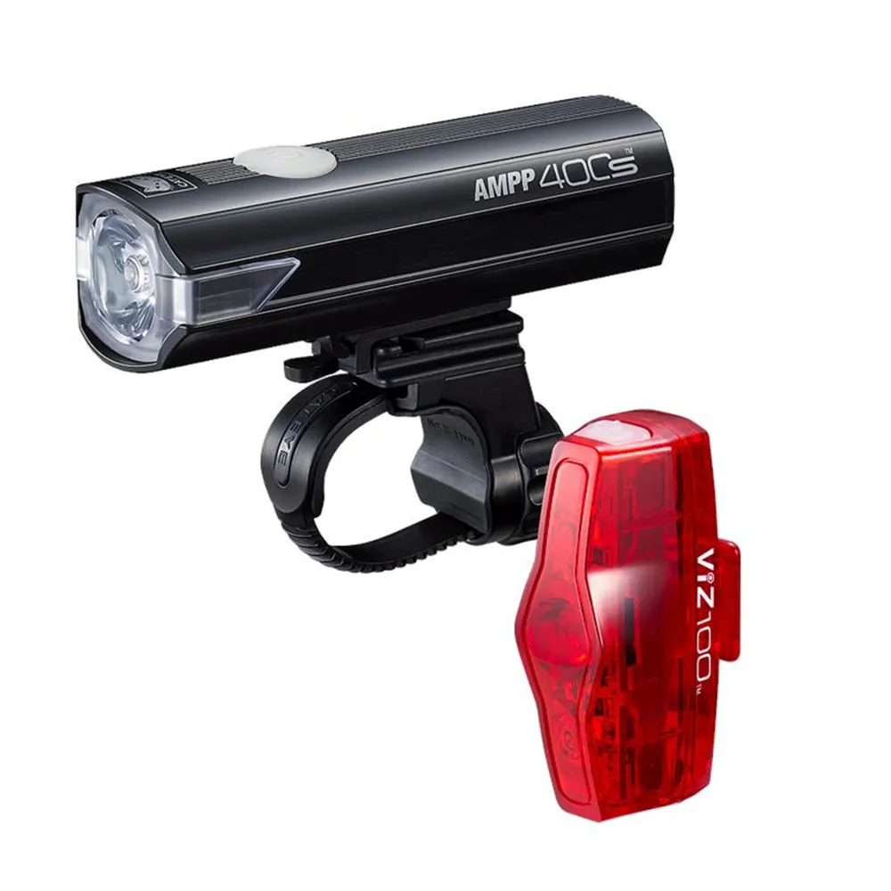 Team Cycles Cateye CatEye AMPP 400S and VIZ 100 Bike Light Set | Interest FREE Finance & Online Refund Policy.