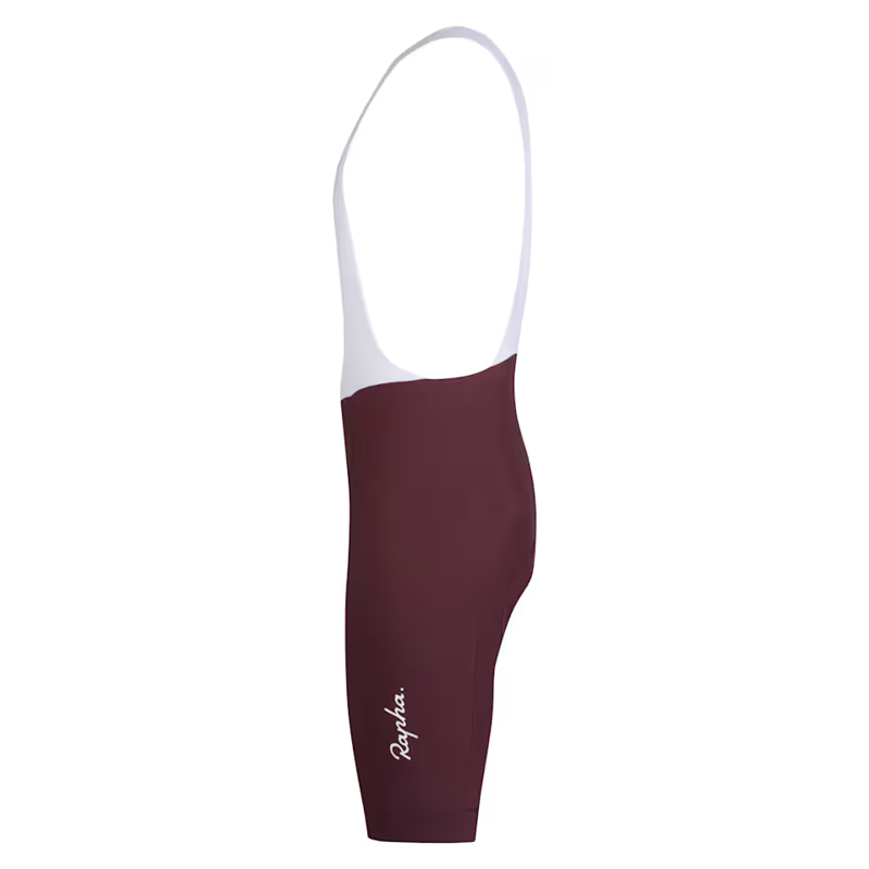 Rapha Mens Core Bib Shorts in Mahogony and White-2