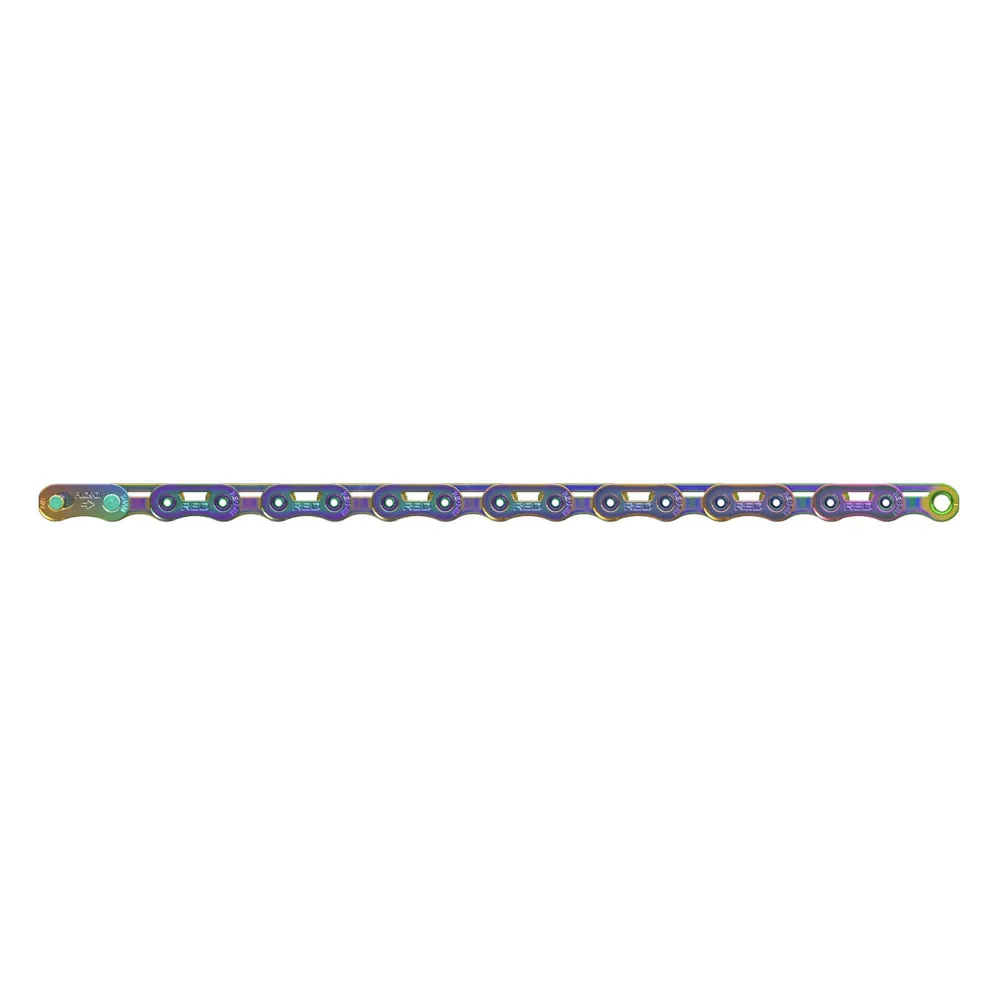 Team Cycles Sram Red E1 12 Speed Flattop Chain w/Powerlock - Rainbow | Interest FREE Finance & Online Refund Policy.