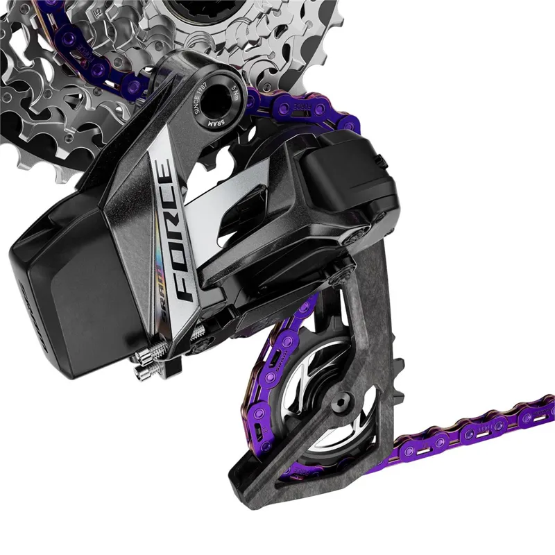 Sram Force E1 Flattop 12/13-Speed Chain with PowerLock in Purple-1