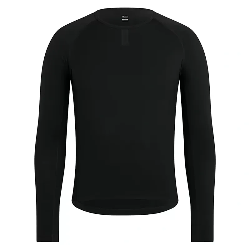 Rapha Men's Merino Long Sleeve Base Layer in Black