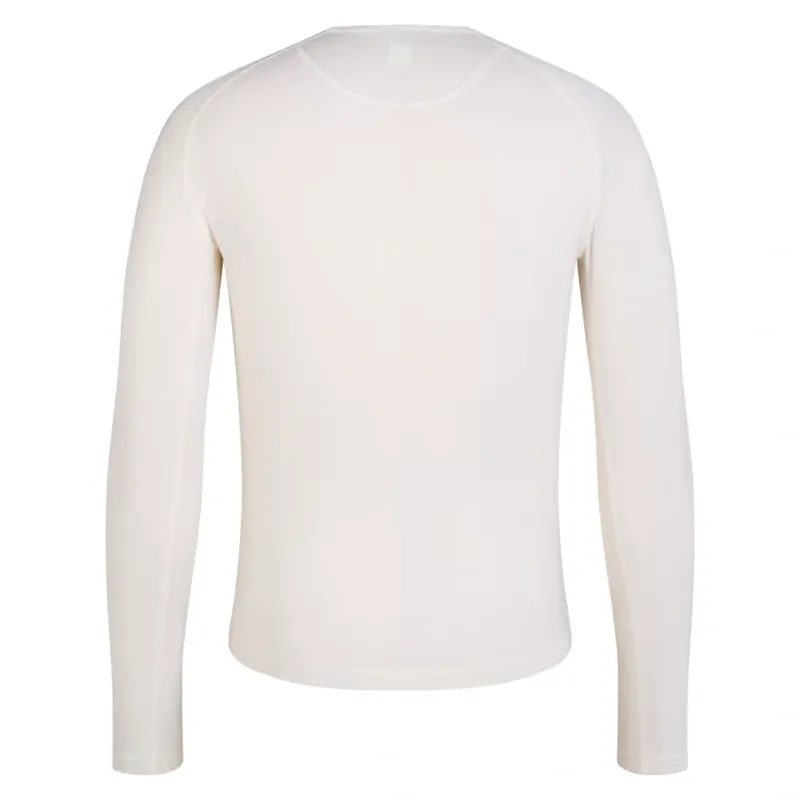 Rapha Men's Merino Long Sleeve Base Layer in Cream and White-1