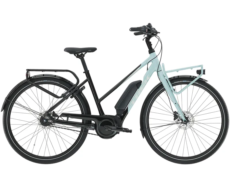 TREK District+ Stagger 300Wh Electric Hybrid Bike in Black and