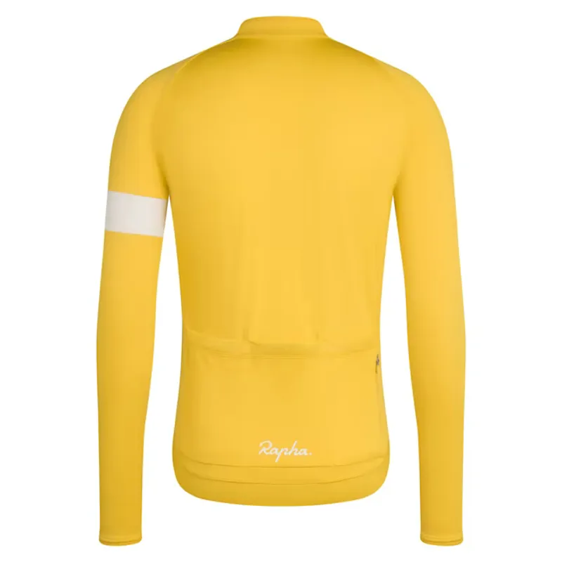 Rapha Men s Core Long Sleeve Jersey in Yellow and White