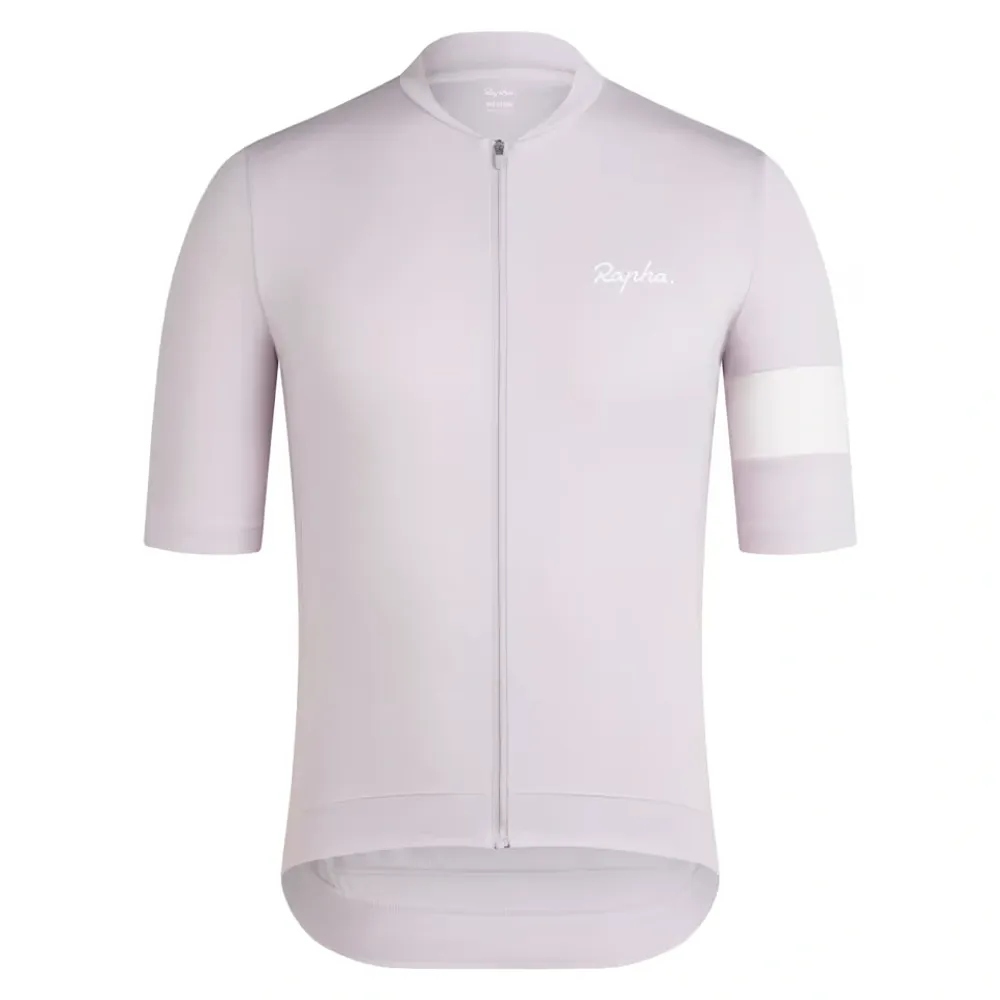 Team Cycles Rapha Men's Core Jersey in Pale Lilac and White | Interest FREE Finance & Online Refund Policy.