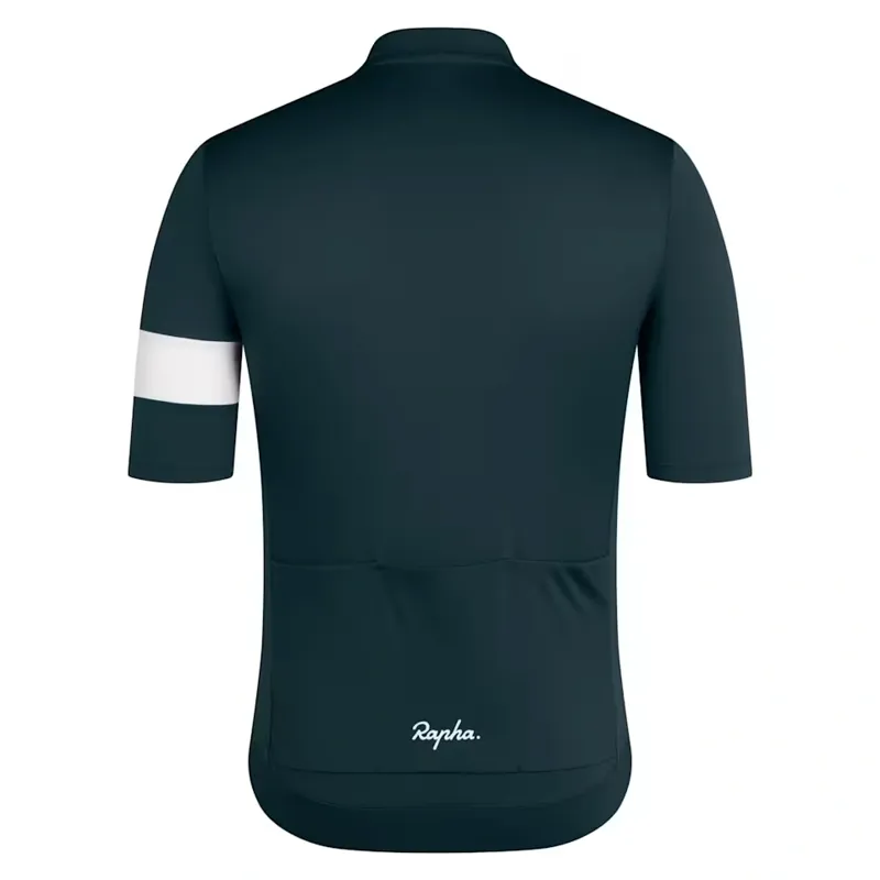 Rapha Men's Core Jersey in Forest Green and White-1