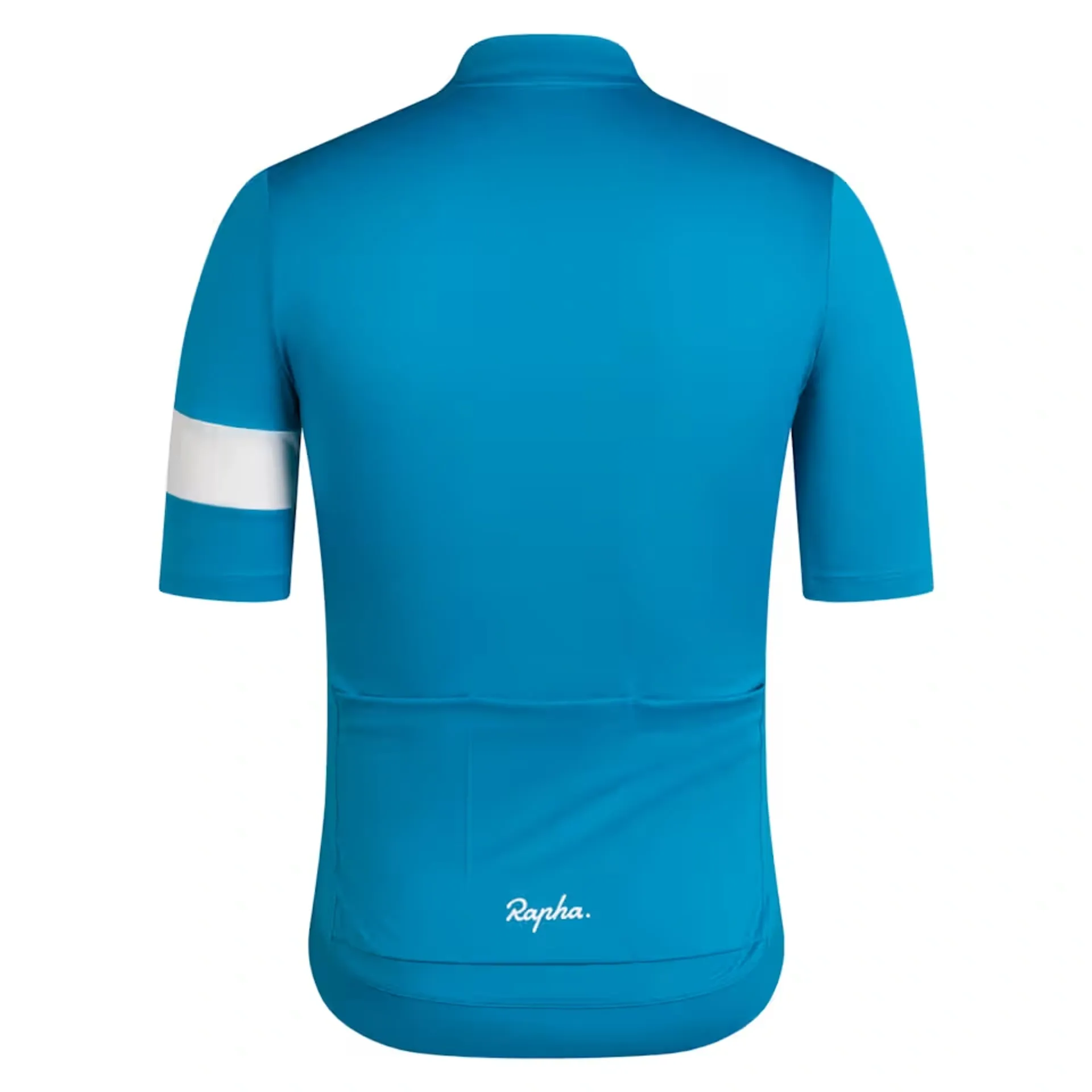 Rapha Men's Core Jersey in Teal Blue and White