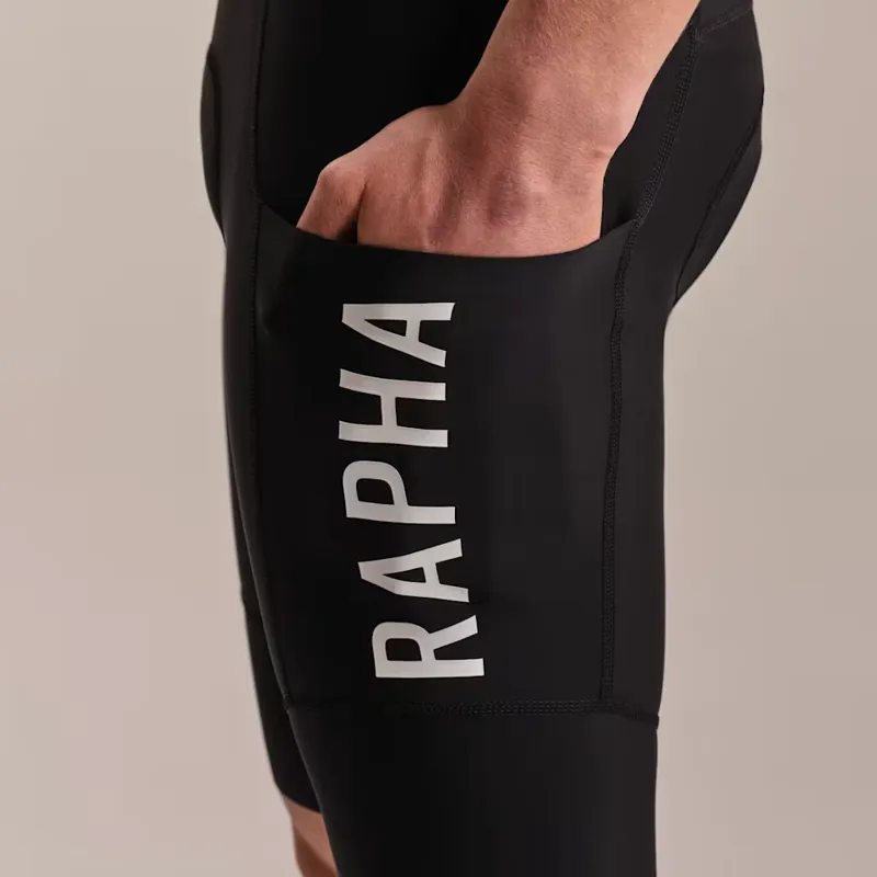 Rapha Men's Pro Team Cargo Bib Shorts in Black and White - Regular-4