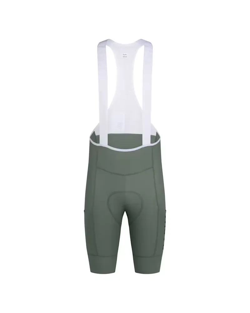 Rapha Men's Regular Pro Team Cargo Bib Shorts in Laurel and White