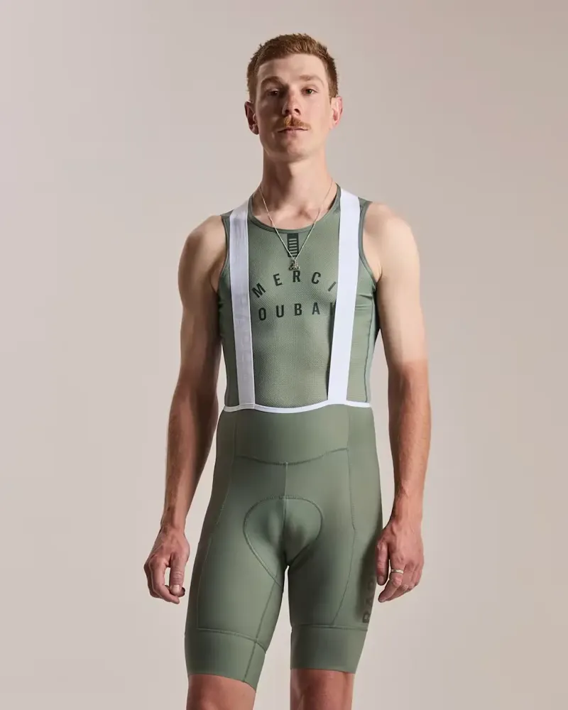 Rapha Men's Regular Pro Team Cargo Bib Shorts in Laurel and White-2