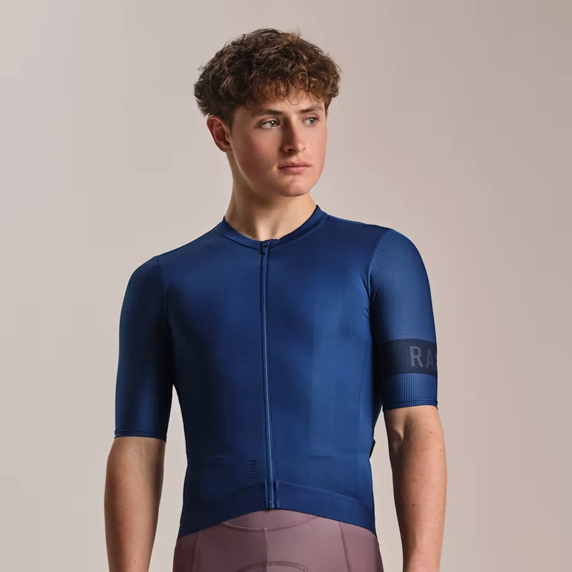 Rapha Men's Pro Team Jersey II in Fossil Blue and Marine Blue