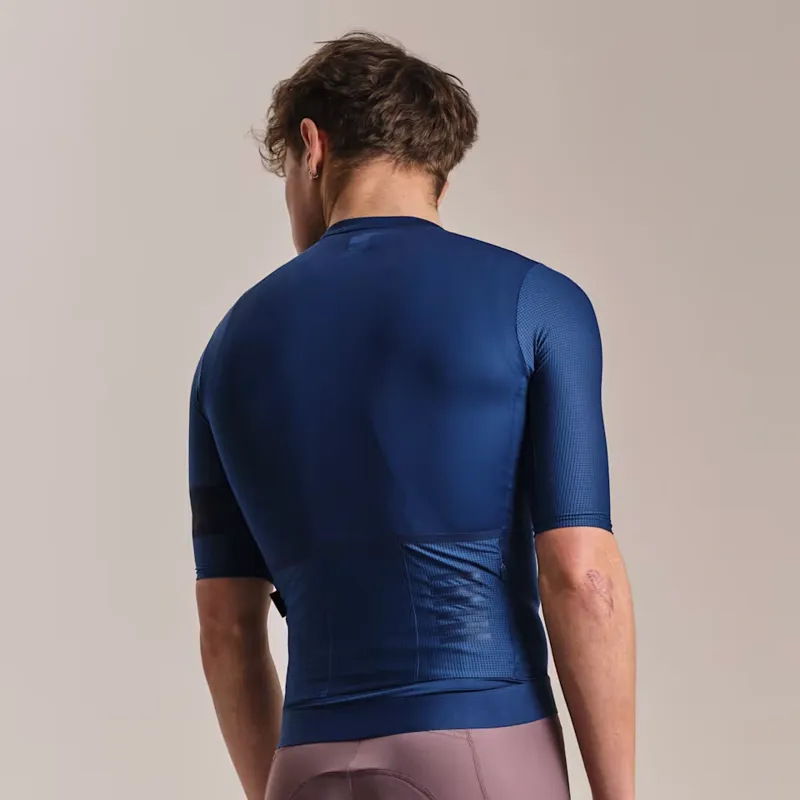 Rapha Men's Pro Team Jersey II in Fossil Blue and Marine Blue-3