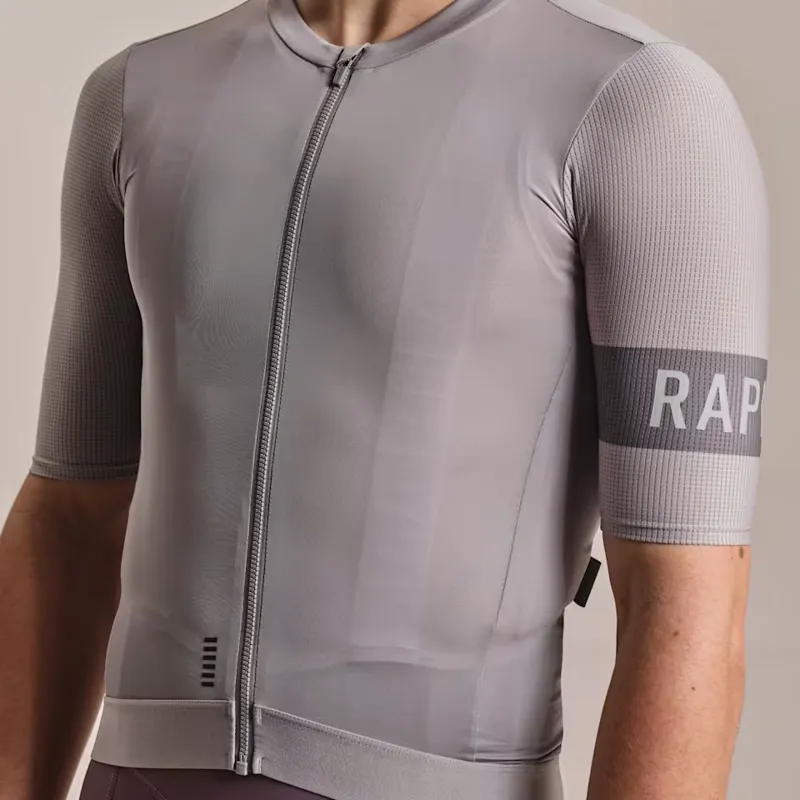 Rapha Men's Pro Team Jersey II in Smoky Silver and Dark Grey-4