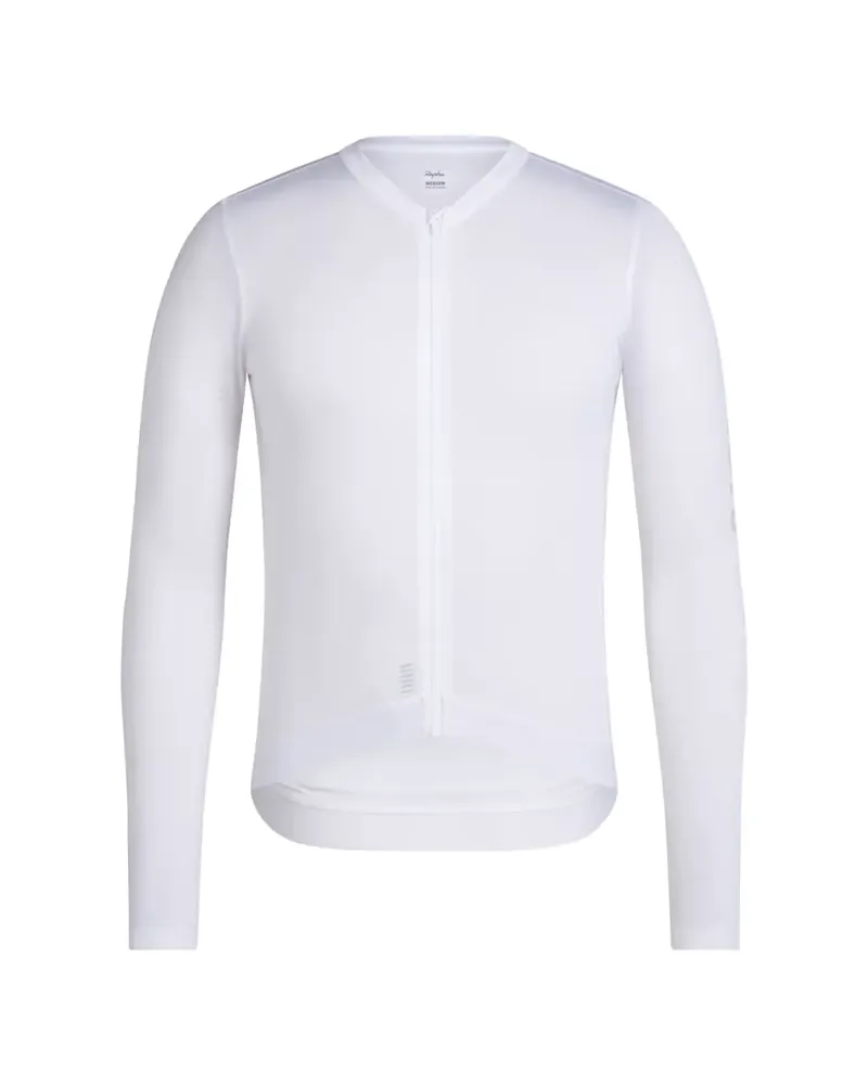 Rapha Men's Pro Team Long Sleeve Lightweight Jersey III in White and Silver