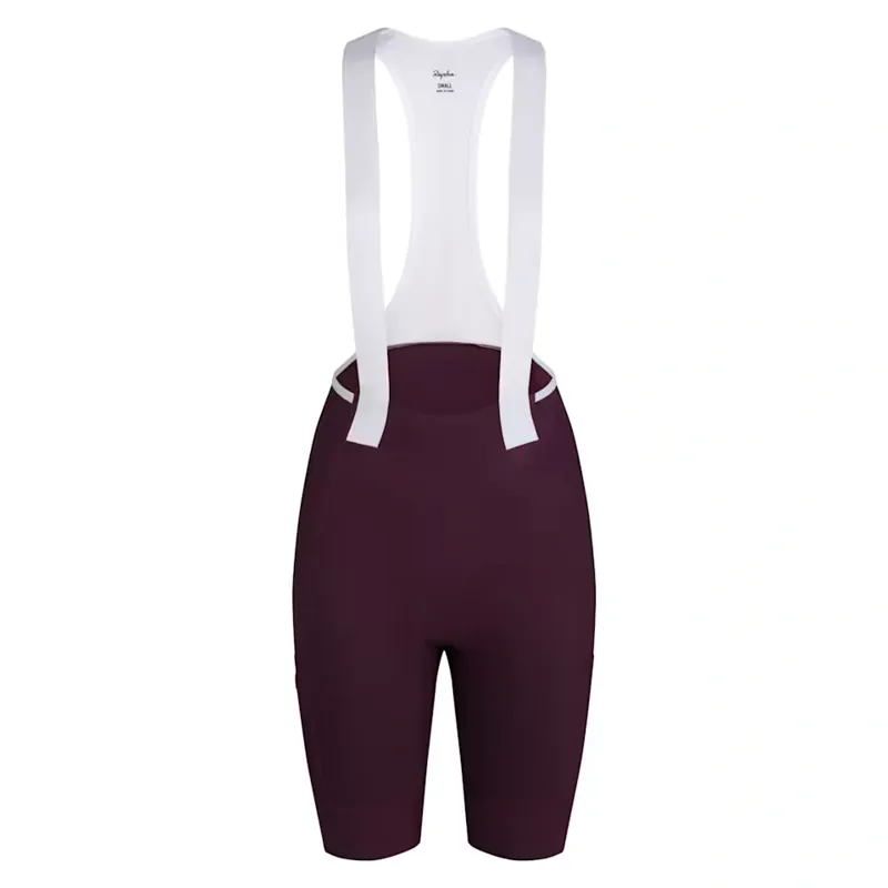 Rapha Women's Brevet Element Cargo Bib Shorts in Plum and White