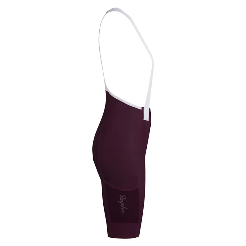 Rapha Women's Brevet Element Cargo Bib Shorts in Plum and White-3