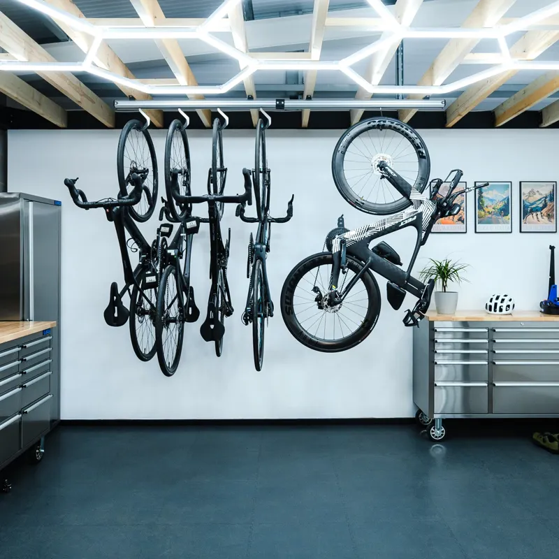 Stashed SpaceRail 4 Bike Ceiling Storage System-5