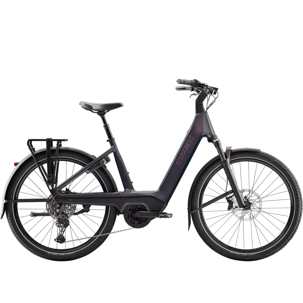 Team Cycles Trek TREK Charter+ 5 R10 800Wh Lowstep Electric Hybrid Bike in Covellite Blue | Interest FREE Finance & Online Refund Policy.