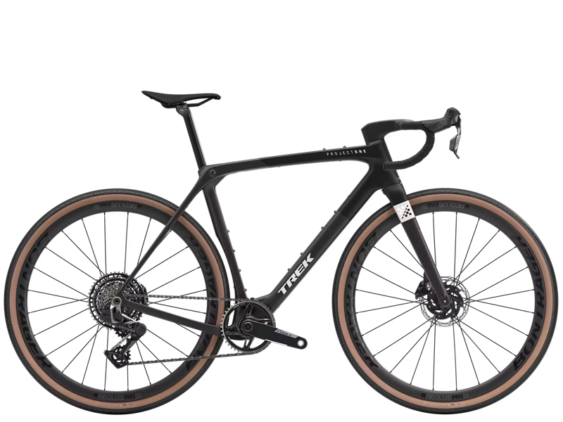 TREK Checkmate SLR 7 AXS Gravel Bike in Gloss Trek Black and Matte Carbon Smoke