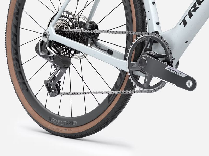 TREK Checkmate SLR 7 AXS Gravel Bike in Matte Hex Blue and Plasma Grey Pearl-1